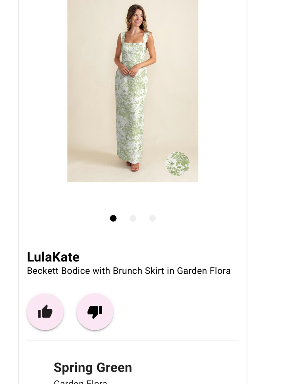 LulaKate Spring Green Garden Flora Maxi Skirt